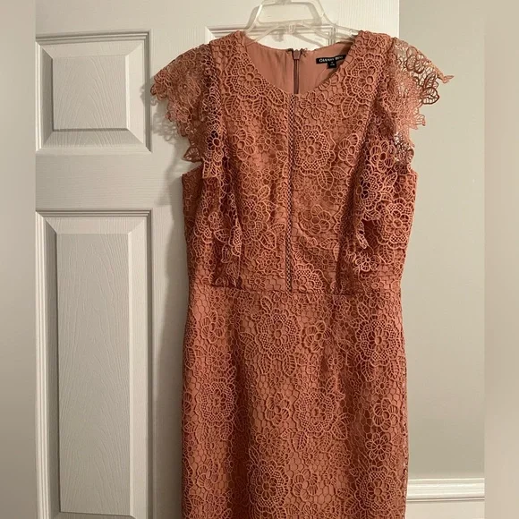 knee length dresses for ladies BABARONI Lace Dusty Sage Prom Dresses A-Line Scoop Floral Ruched Pleated Beaded Sequins Appliqued main image 0